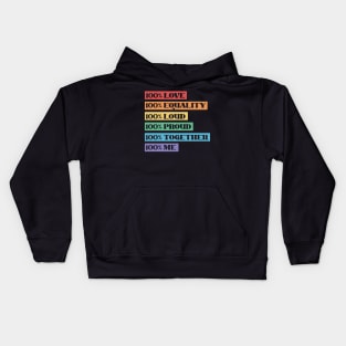 100% Love LGBT Kids Hoodie